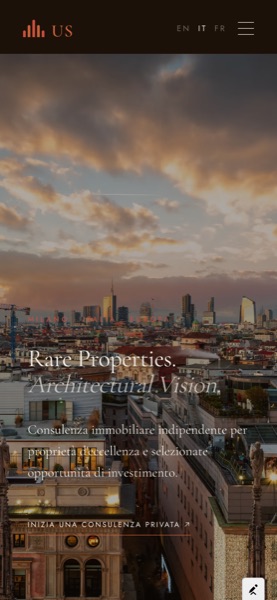 Sito realizzato per Urban Selection, versione mobile